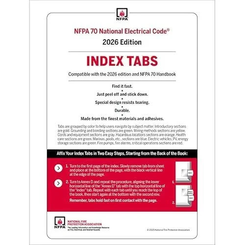 NFPA 70 2026 NEC Code Book + Ugly&rsquo;s Electrical Ref Spiral + Index TAB 2026