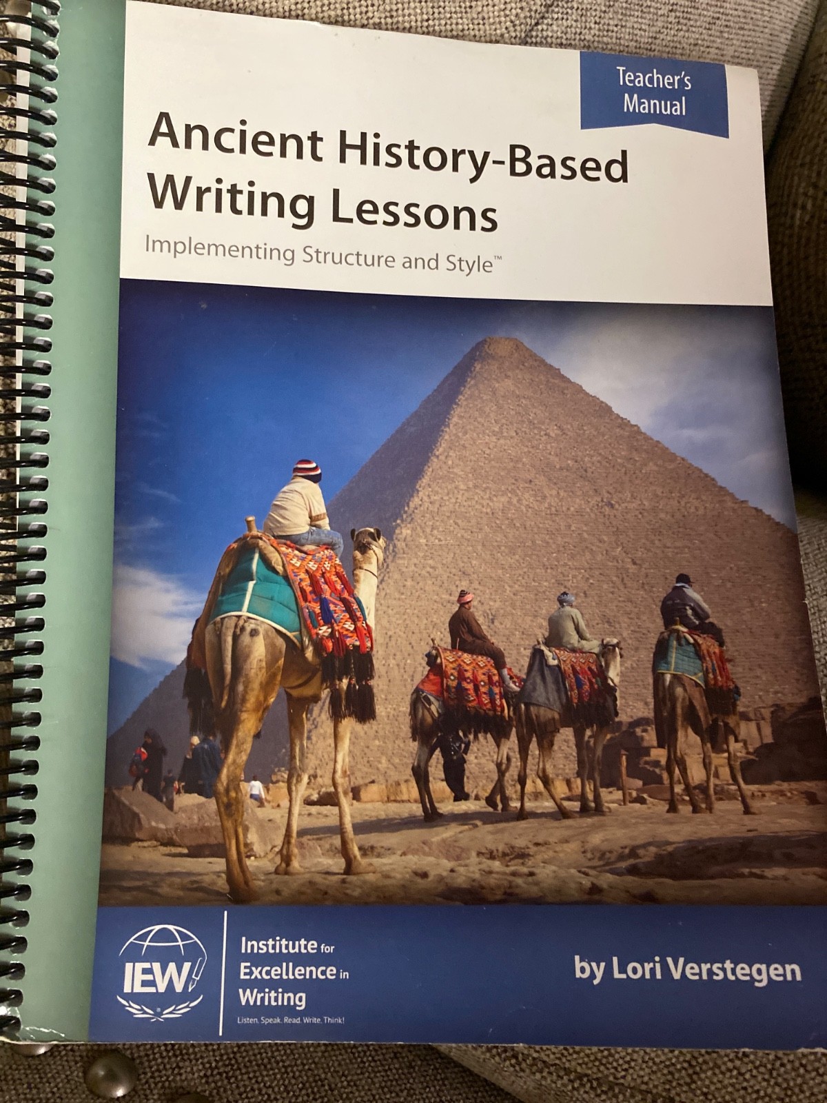 Ancient History-Based Writing – Spiral-bound, by Lori Verstegen – Acceptable