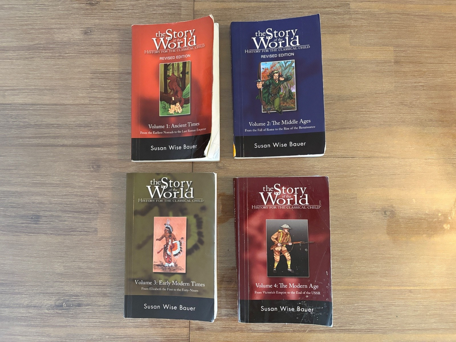 Lot Of 4 STORY OF THE WORLD History Volume 1-4 Ancient Middle Early Modern