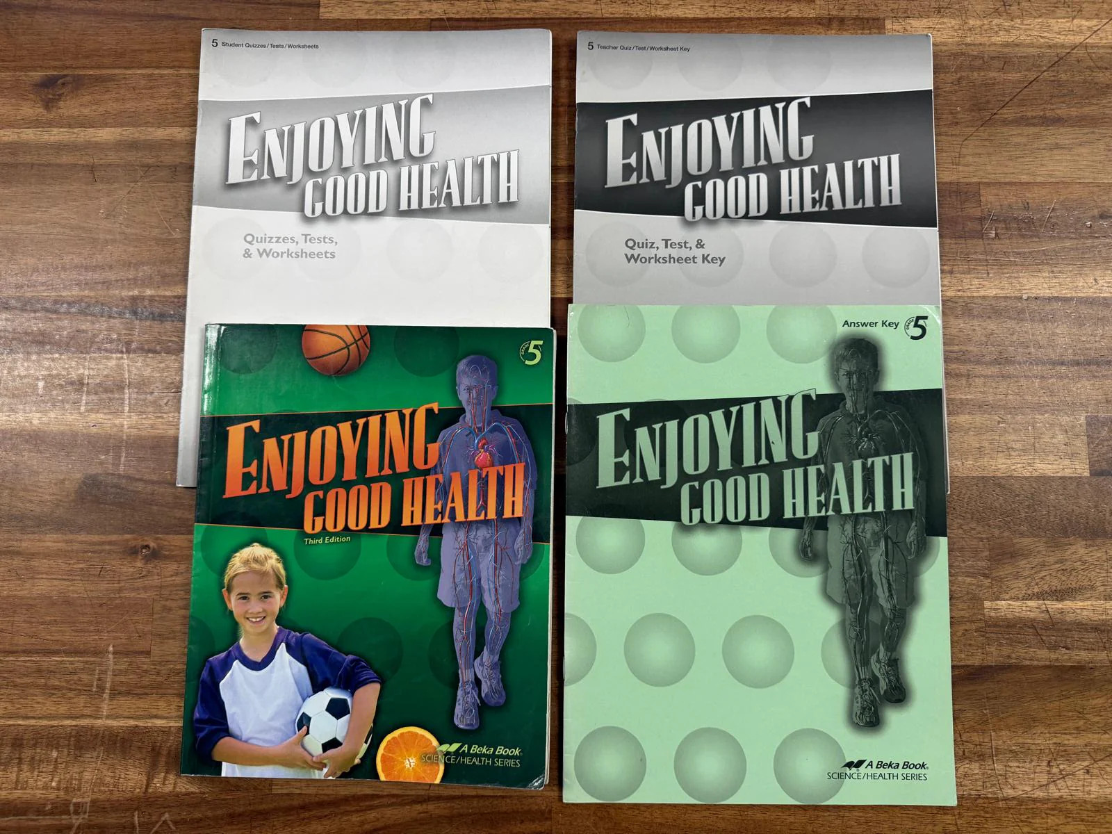 Abeka Enjoying Good Health 3rd Ed Gr 5 SET of 4 (VG & Clean)