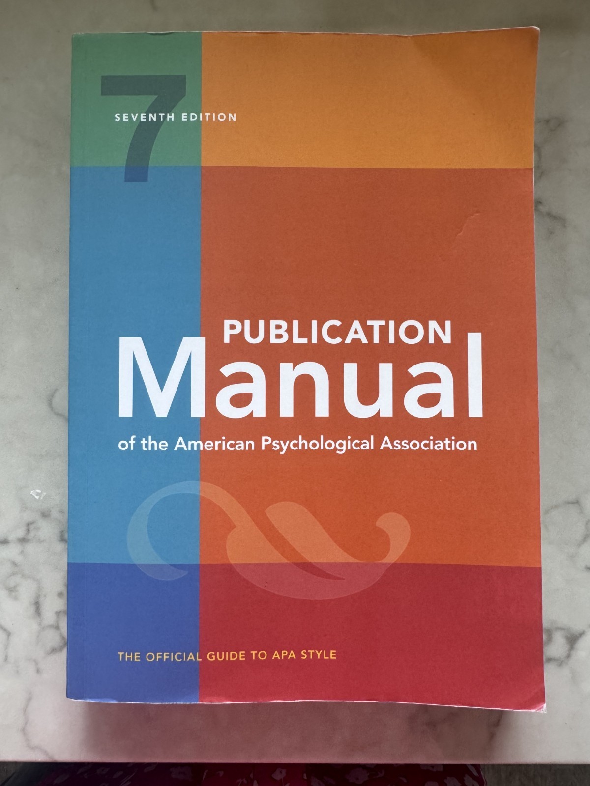 Publication Manual (OFFICIAL) 7th Edition of the American Psychological…