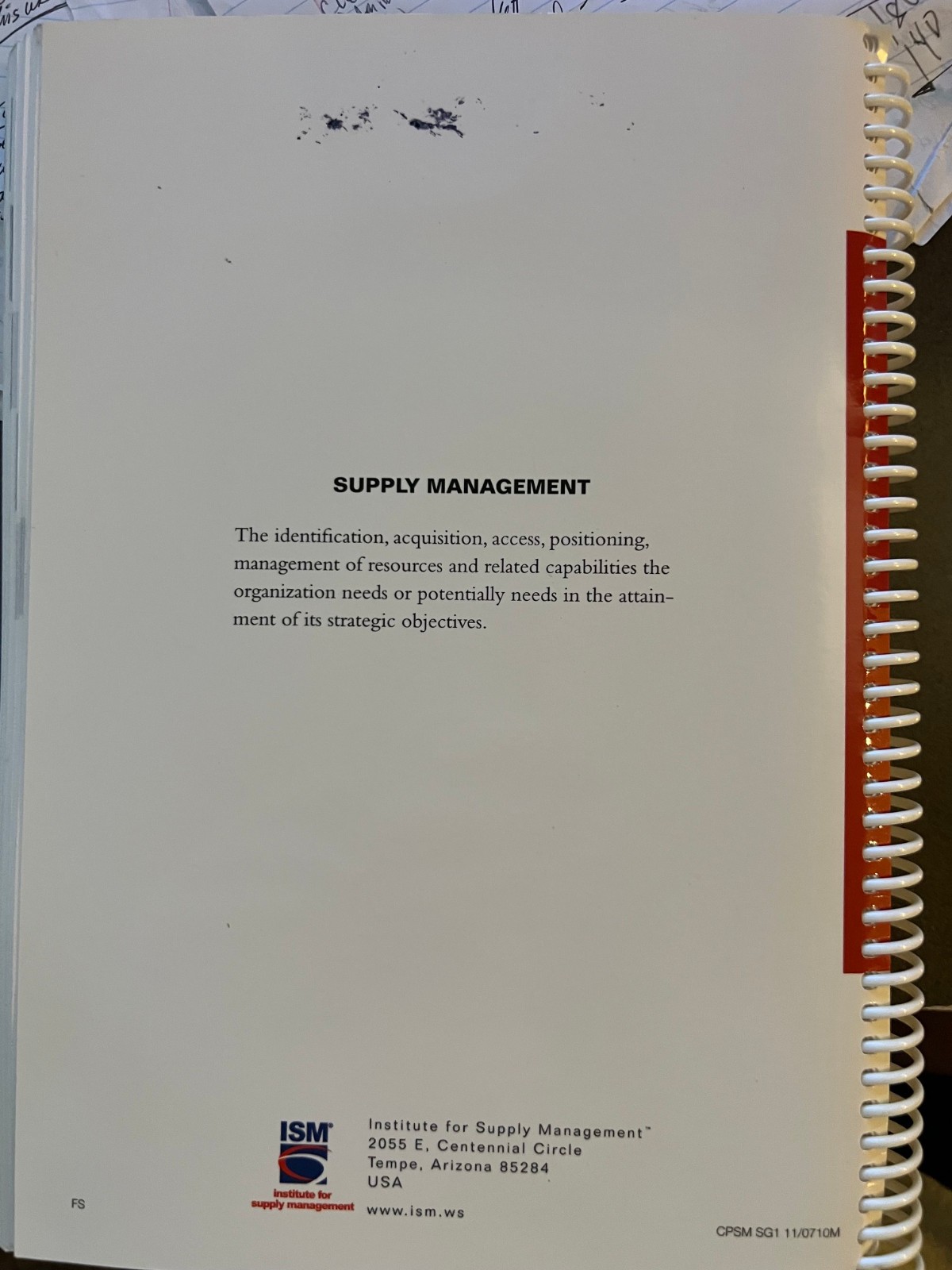 ISM CPSM Certified Professional Supply Management (3) Study Guides 1-3