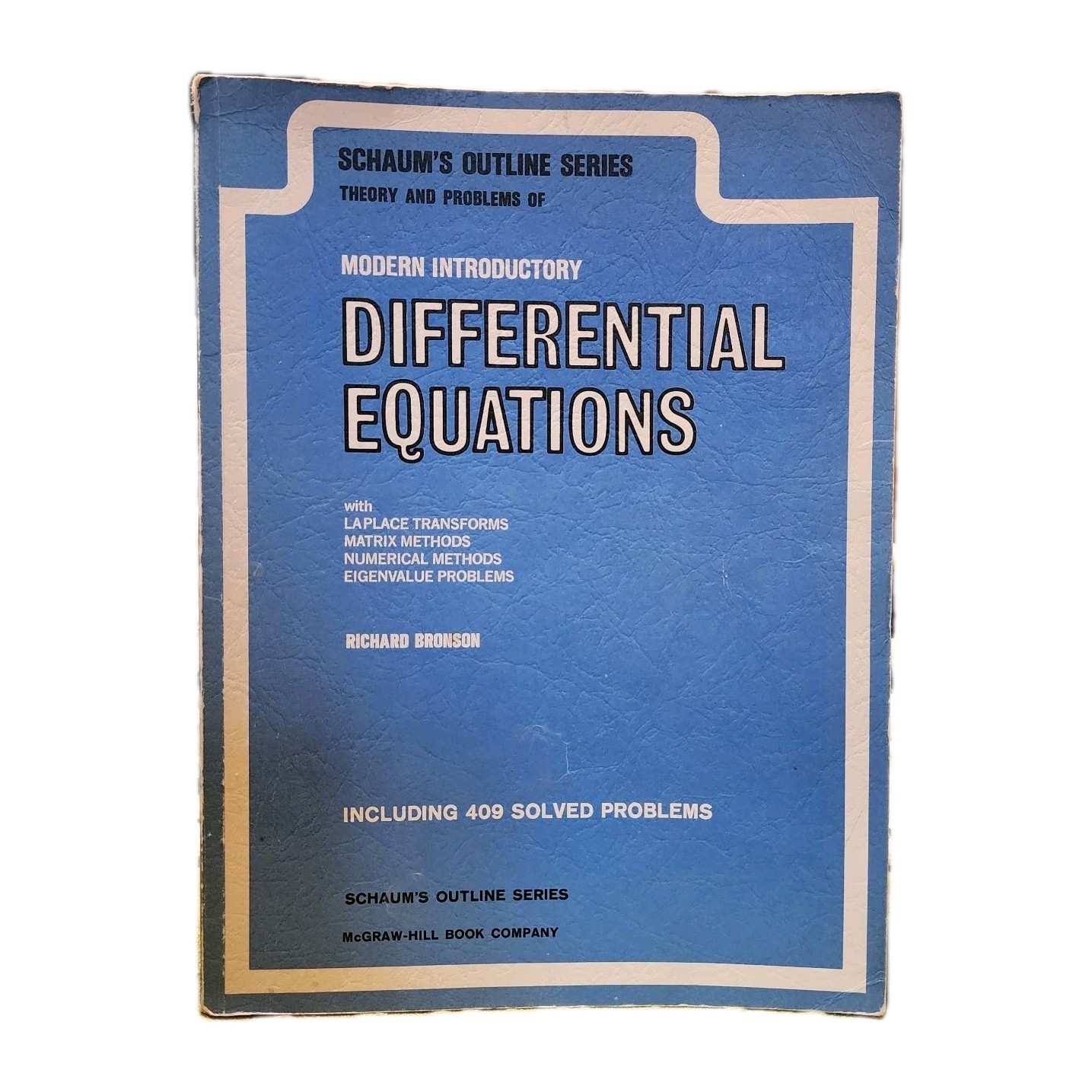 Schaum&rsquo;s Outline Theory Differential Equations PB Richard Bronson 1973 1st Edi