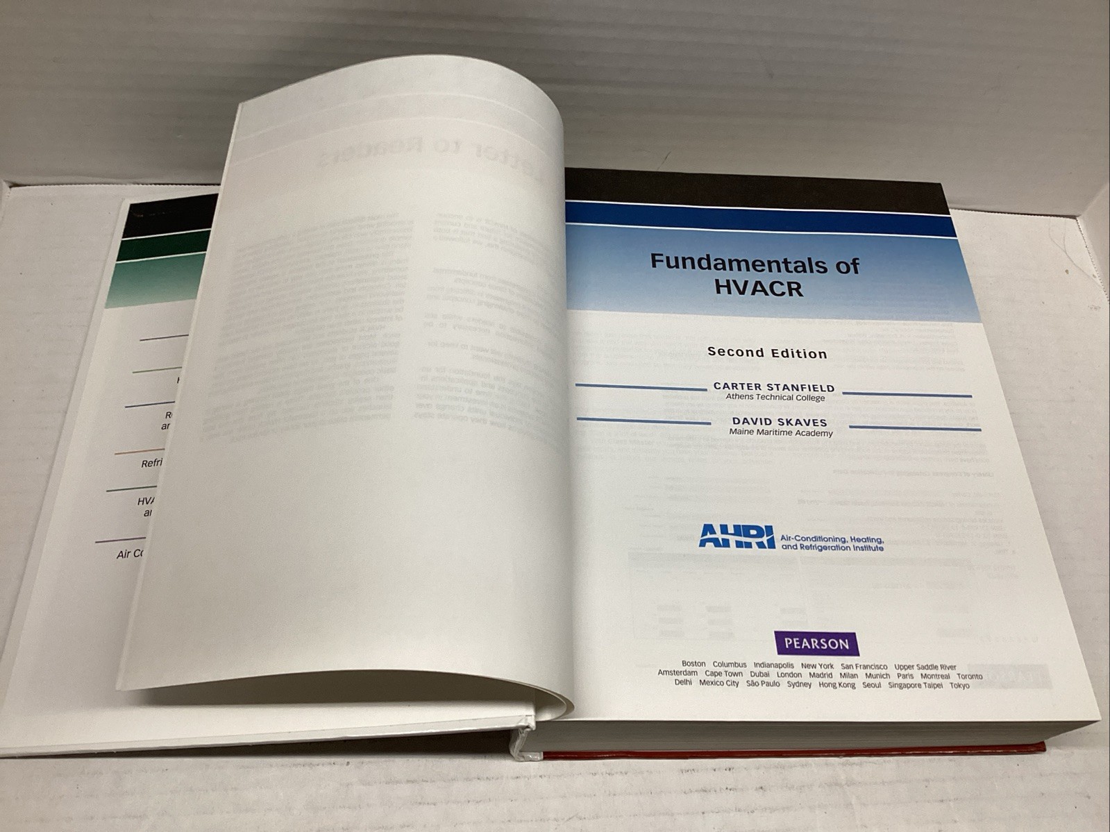 Fundamentals of HVACR by AHRI Staff, David Skaves and Carter Stanfield (2012,…