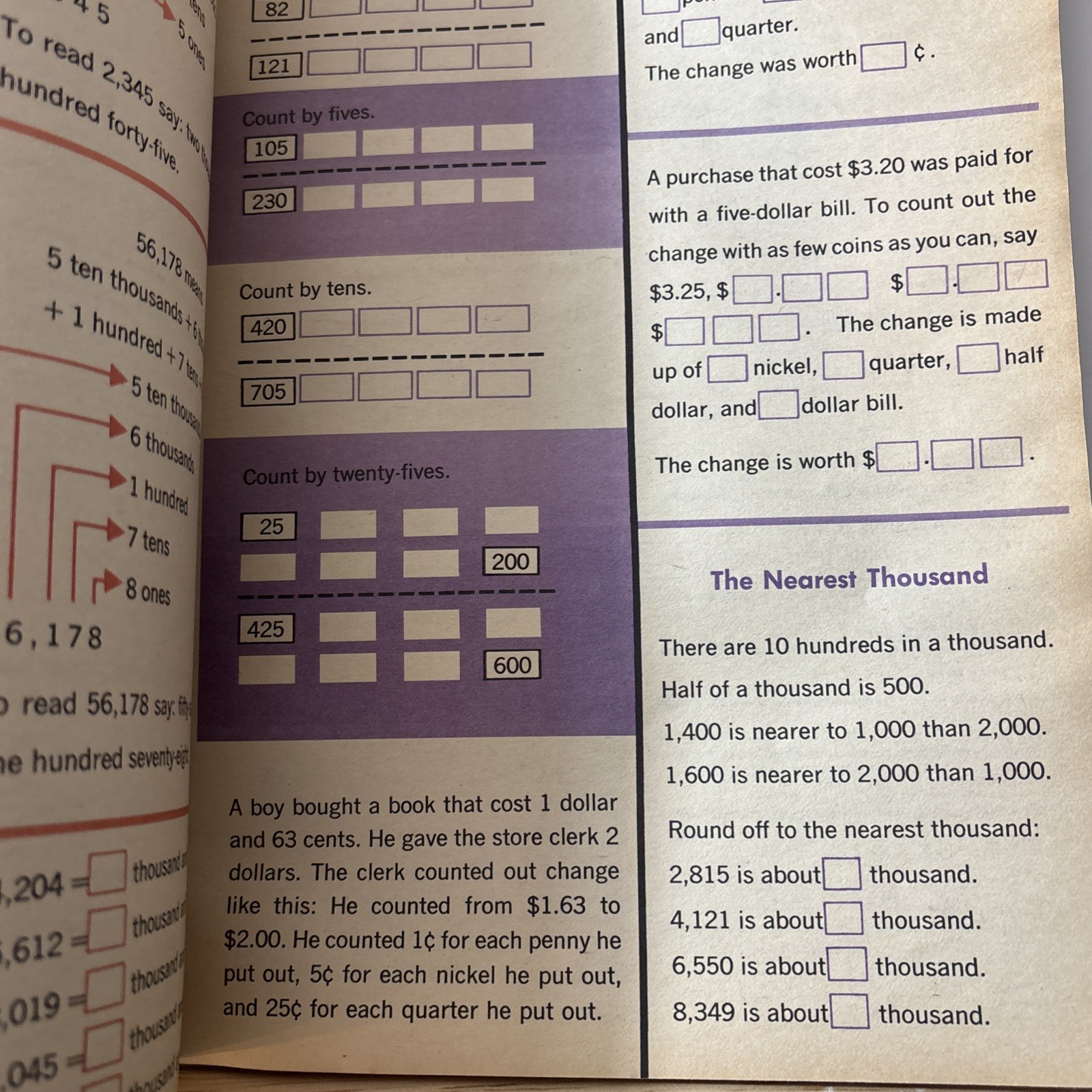 1965 Grade 4 Mathematics Workbook Vintage By Irving Adler, Ph. D Like New