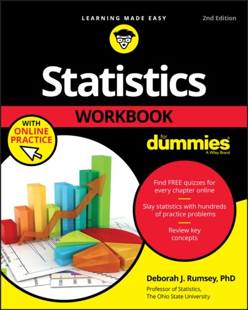 Statistics Workbook For Dummies with Online by Deborah J. Rumsey PAPERBACK