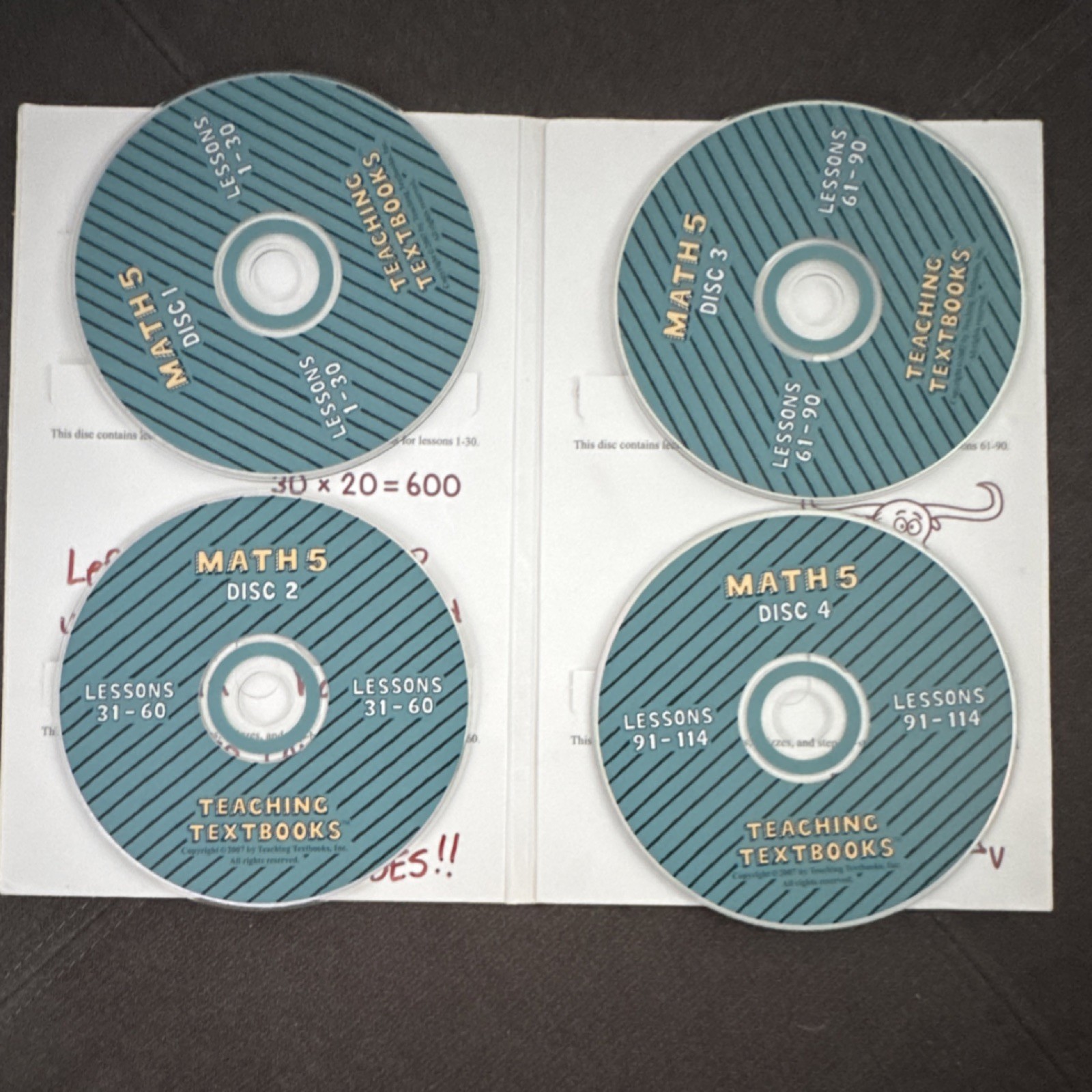 Teaching Textbooks Math 5: A Teaching Textbook Spiral & 4 CD-ROM Set 2003