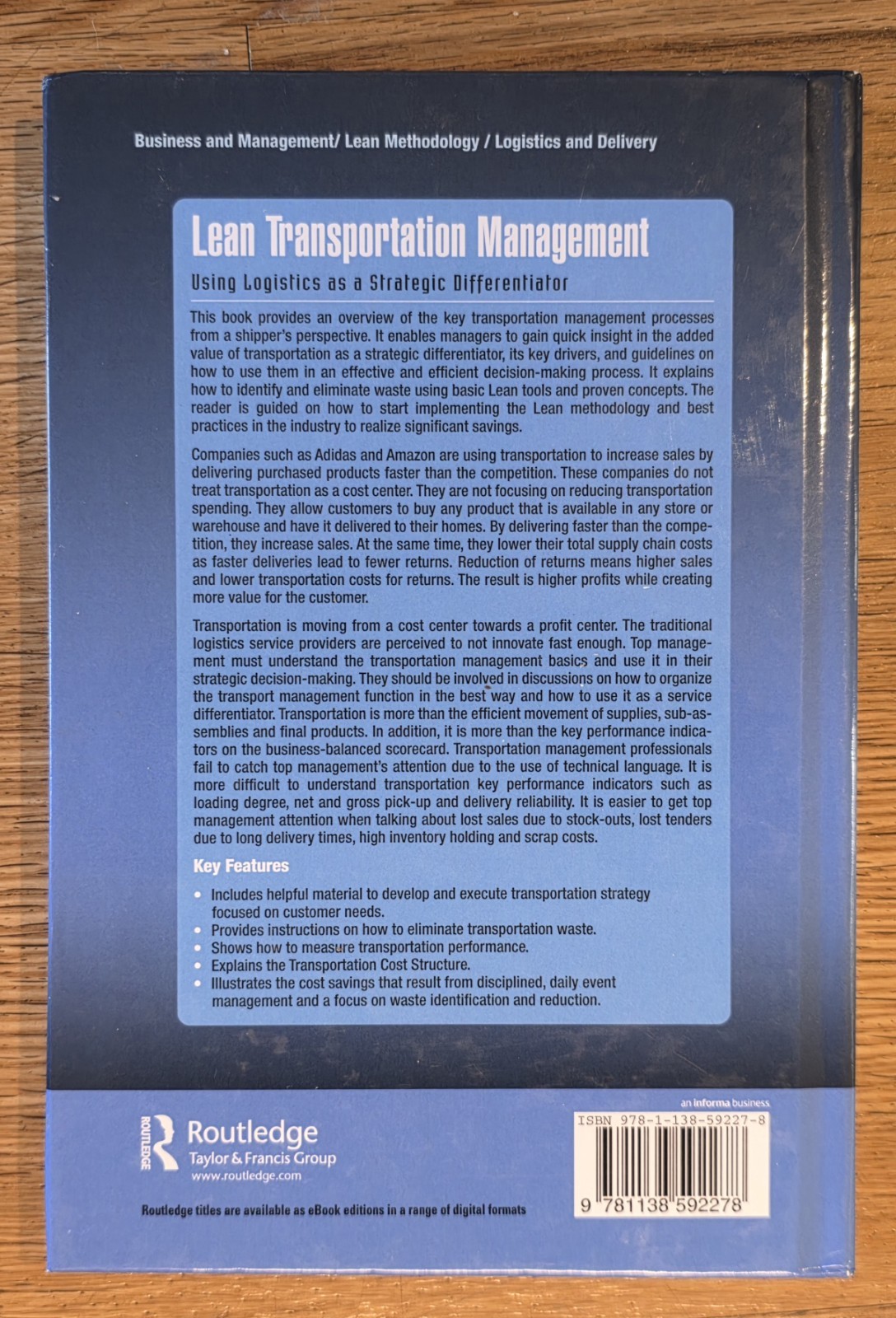 Lean Transportation Management Mohamed Achahchah Hardcover 9781138592278