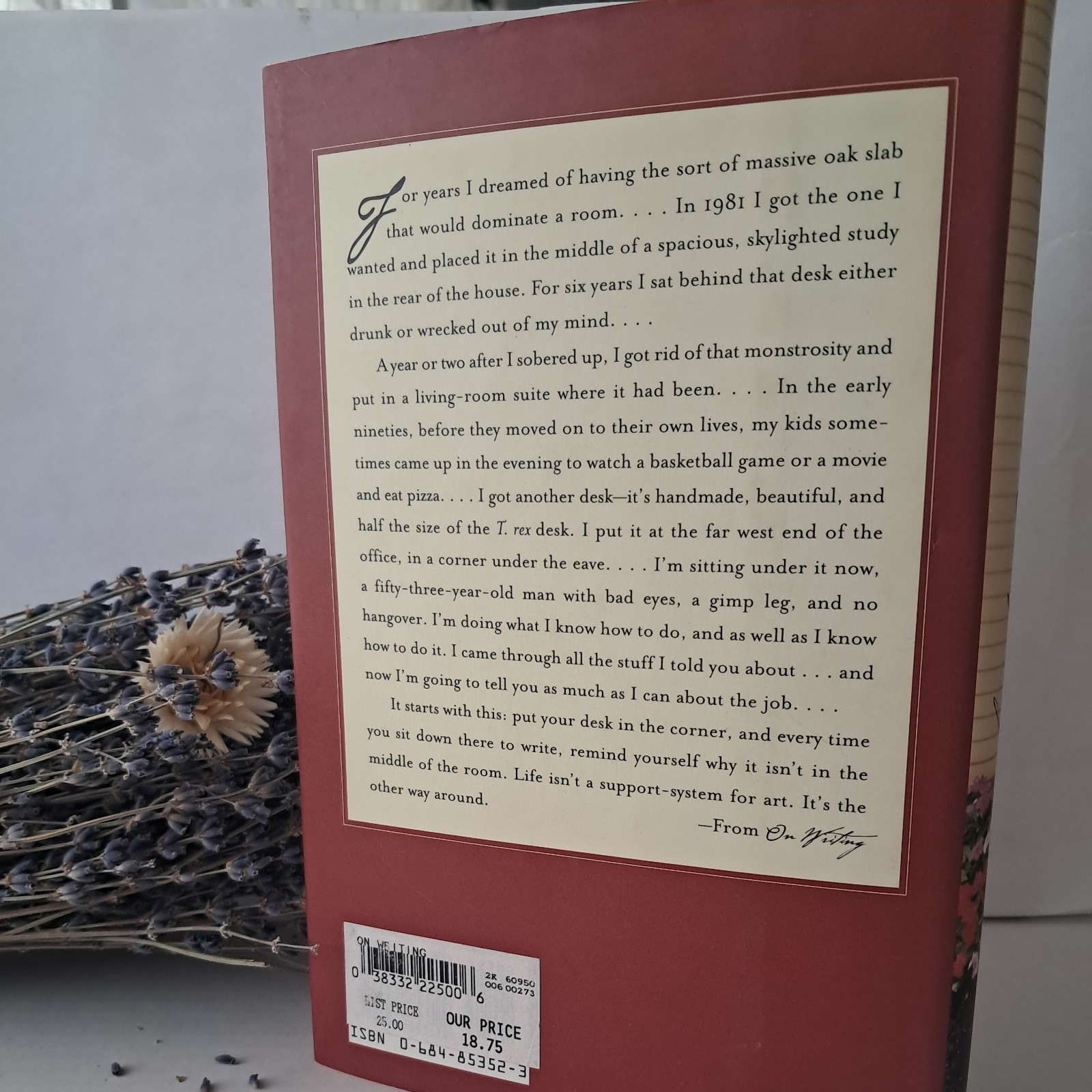 On Writing – Stephen King (2000, HCDJ) 1st Edition First Printing