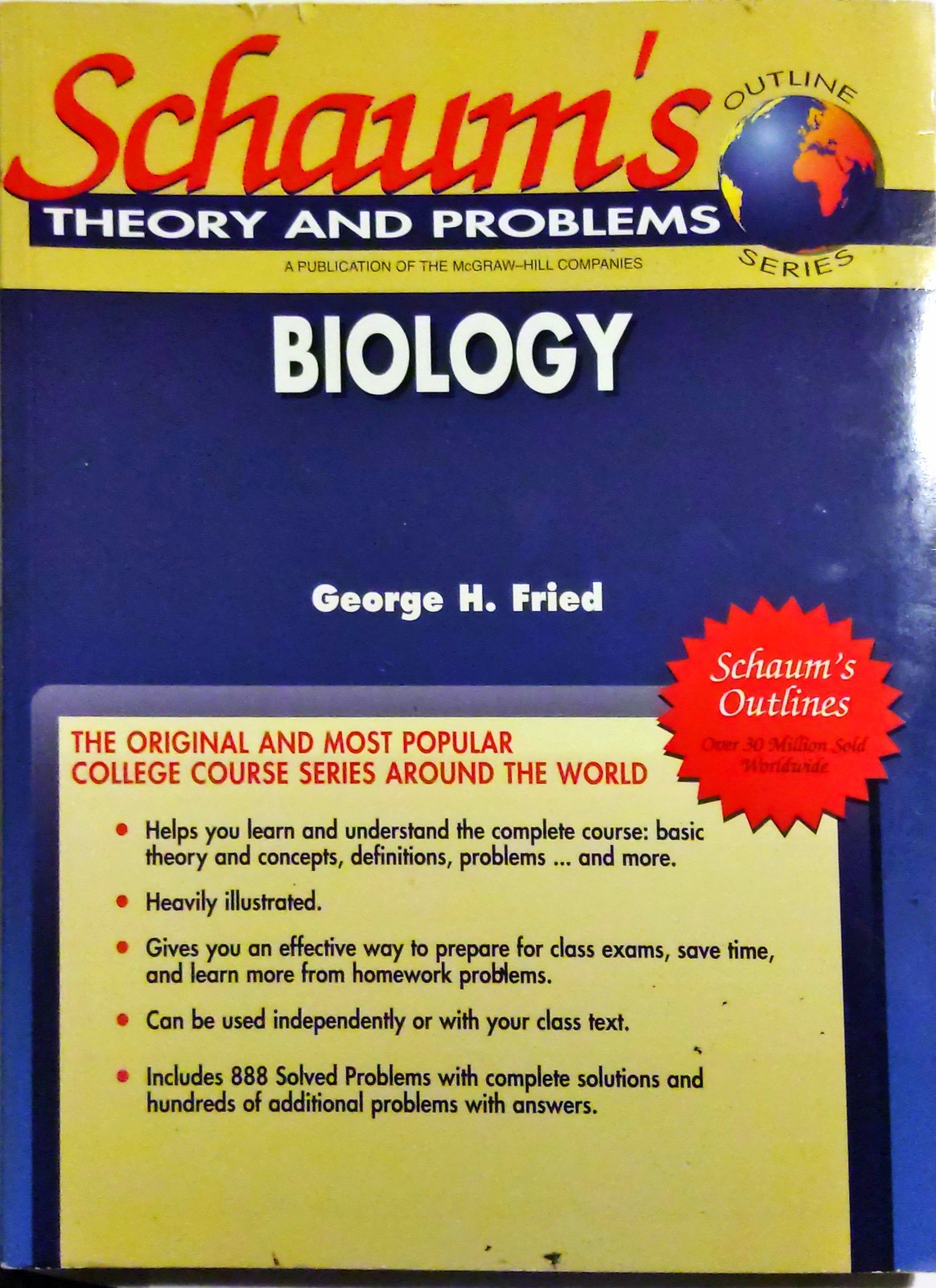 Schaum&rsquo;s Outline of Biology Fifth Edition Fried George H.,Hademenos George J PB