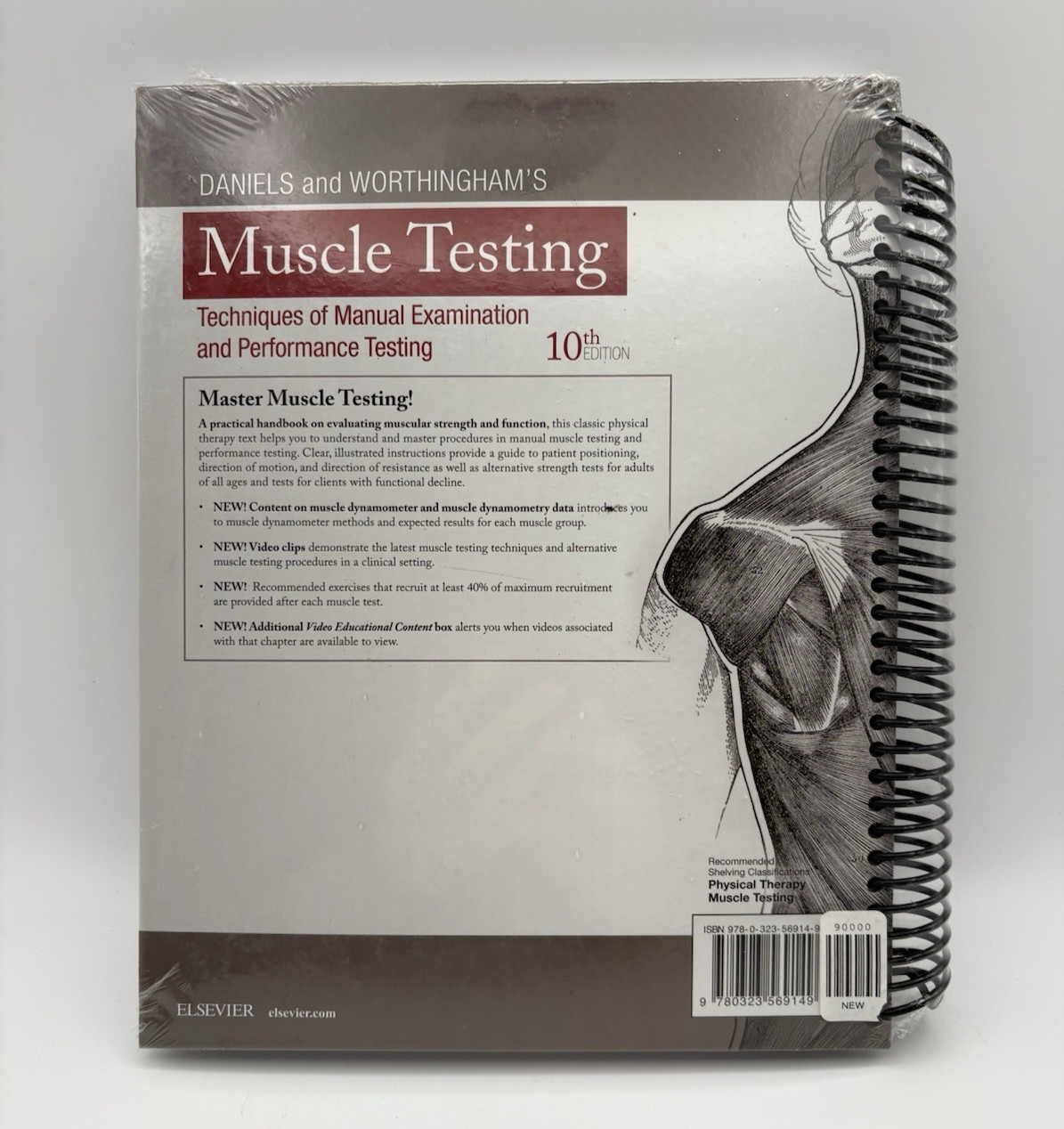 Daniels Worthingham&rsquo;s Muscle Testing 10th Edition Spiralbound New In Package