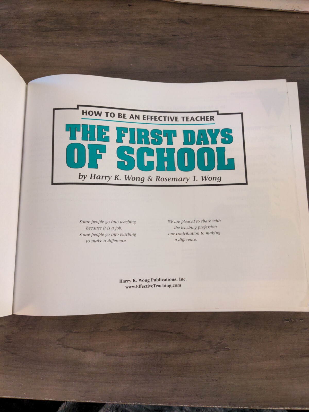 The First Days of School : How to Be an Effective Teacher by Rosemary T. Wong…