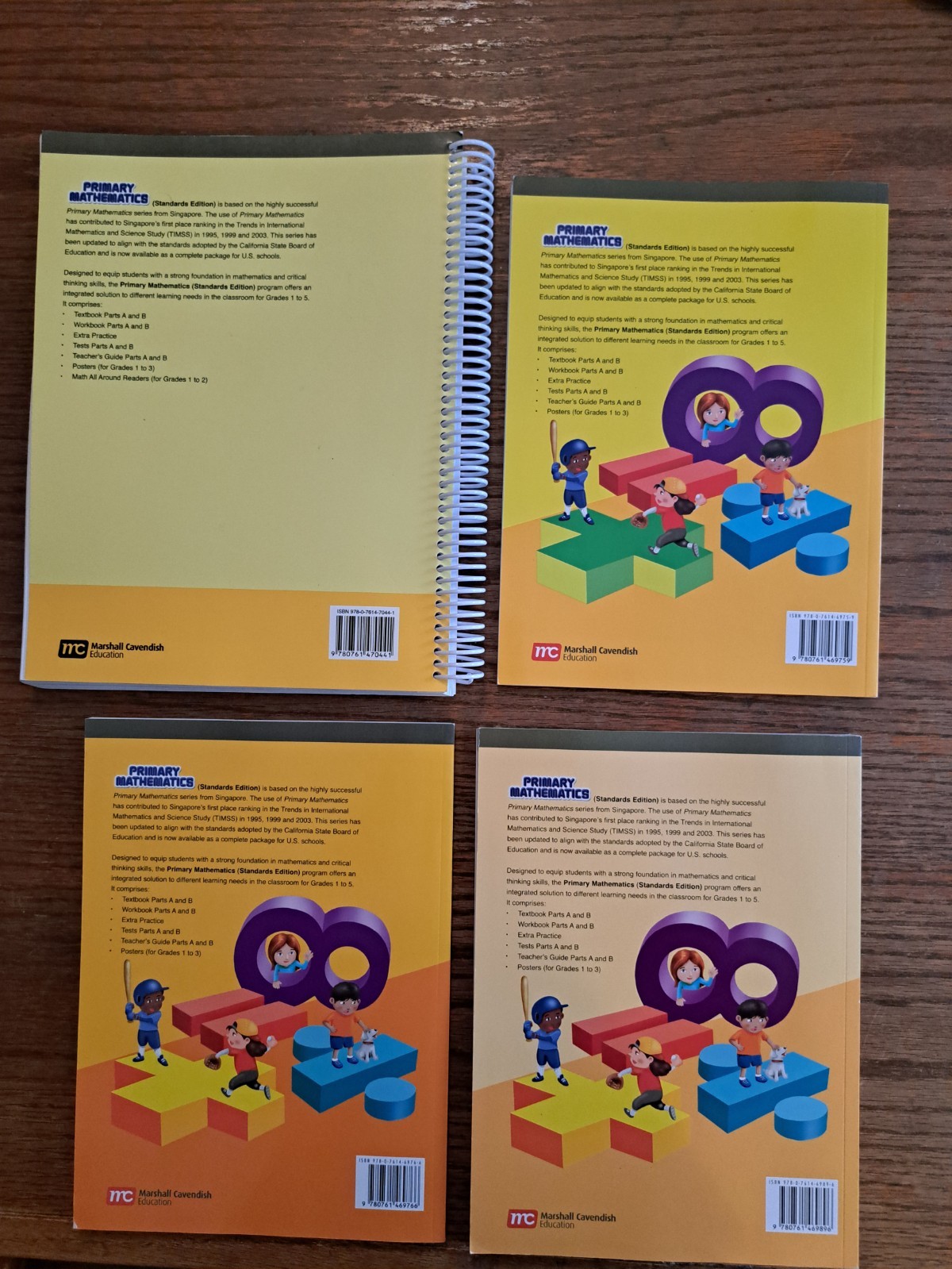 Lot 4 Marshall Cavendish Primary Mathematics Workbooks Textbooks Teacher&rsquo;s 1A 1B