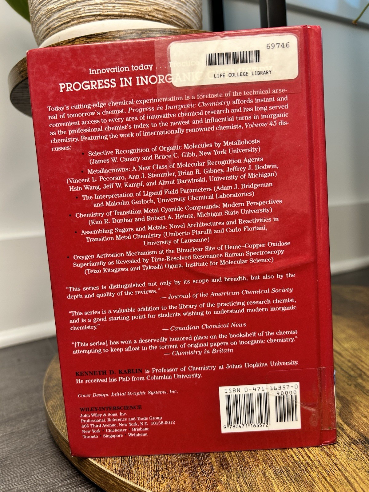 Progress in Inorganic Chemistry Ser.: Progress in Inorganic Chemistry, Volume 45