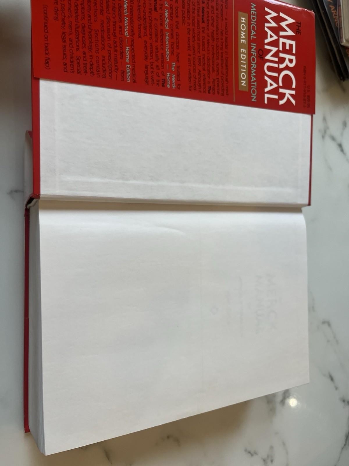 The Merck Manual of Medical Information Home Edition 1997 Paperback – Used