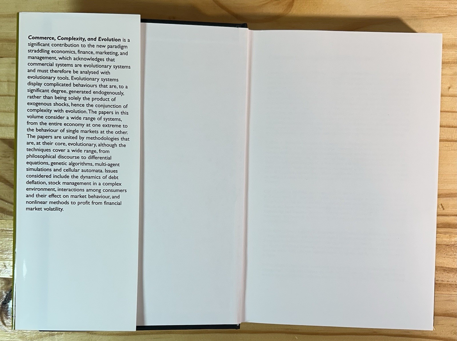 Commerce, Complexity, and Evolution: Topics in , Barnett, Chiarella, Keen, M-,