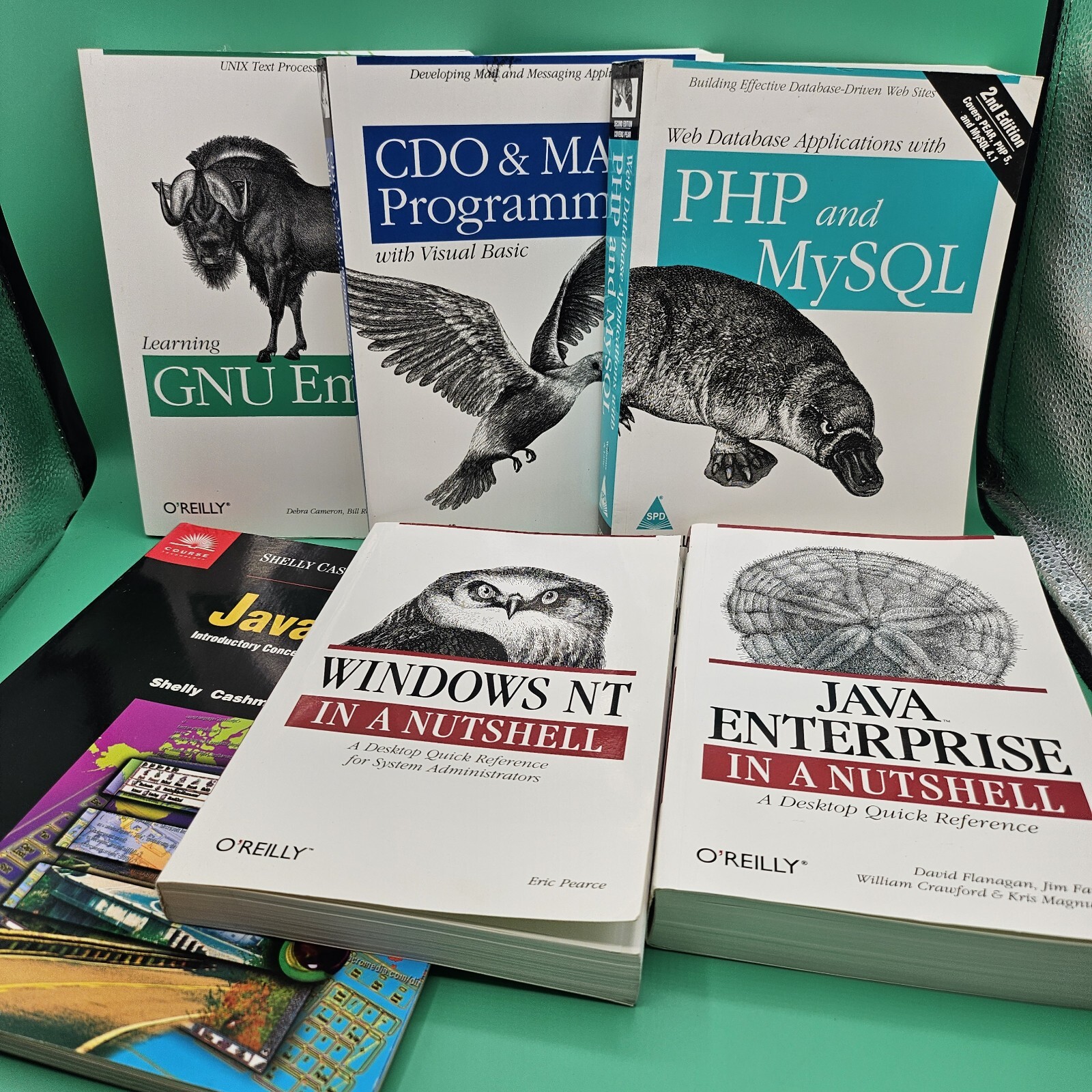 O&rsquo;Reilly Coding Java GNU CDO PHP MySQL Computer Technology Books LOT Of 6 SET VG