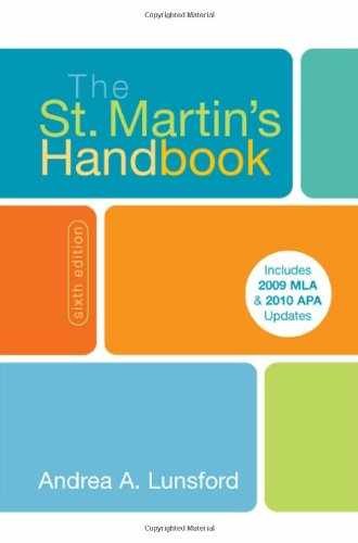 The St. Martin&rsquo;s Handbook with 2009 – Hardcover, by Lunsford Andrea A. – Good