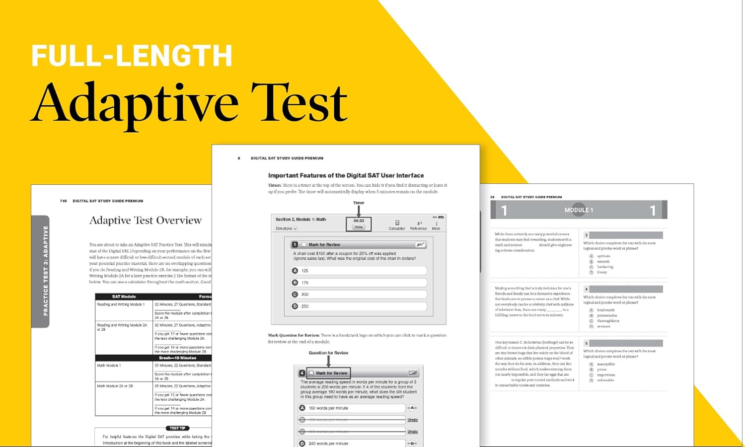 Barron&rsquo;s Digital SAT Study Guide Premium 2026: 3 Practice Tests & Review