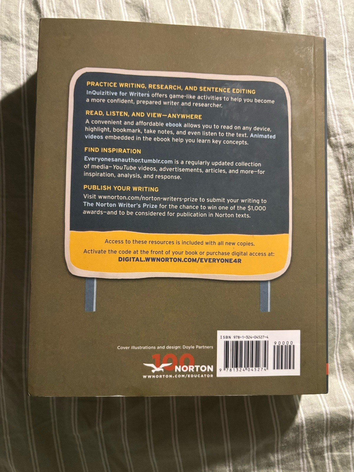 Everyone&rsquo;s an Author with Readings 4th Edition by Lunsford et al w/ access code