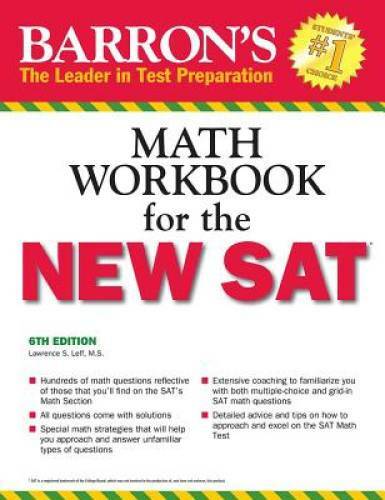 Barron&rsquo;s Math Workbook for the NEW SAT, 6th Edition (Barron&rsquo;s Sat Math Wo – GOOD
