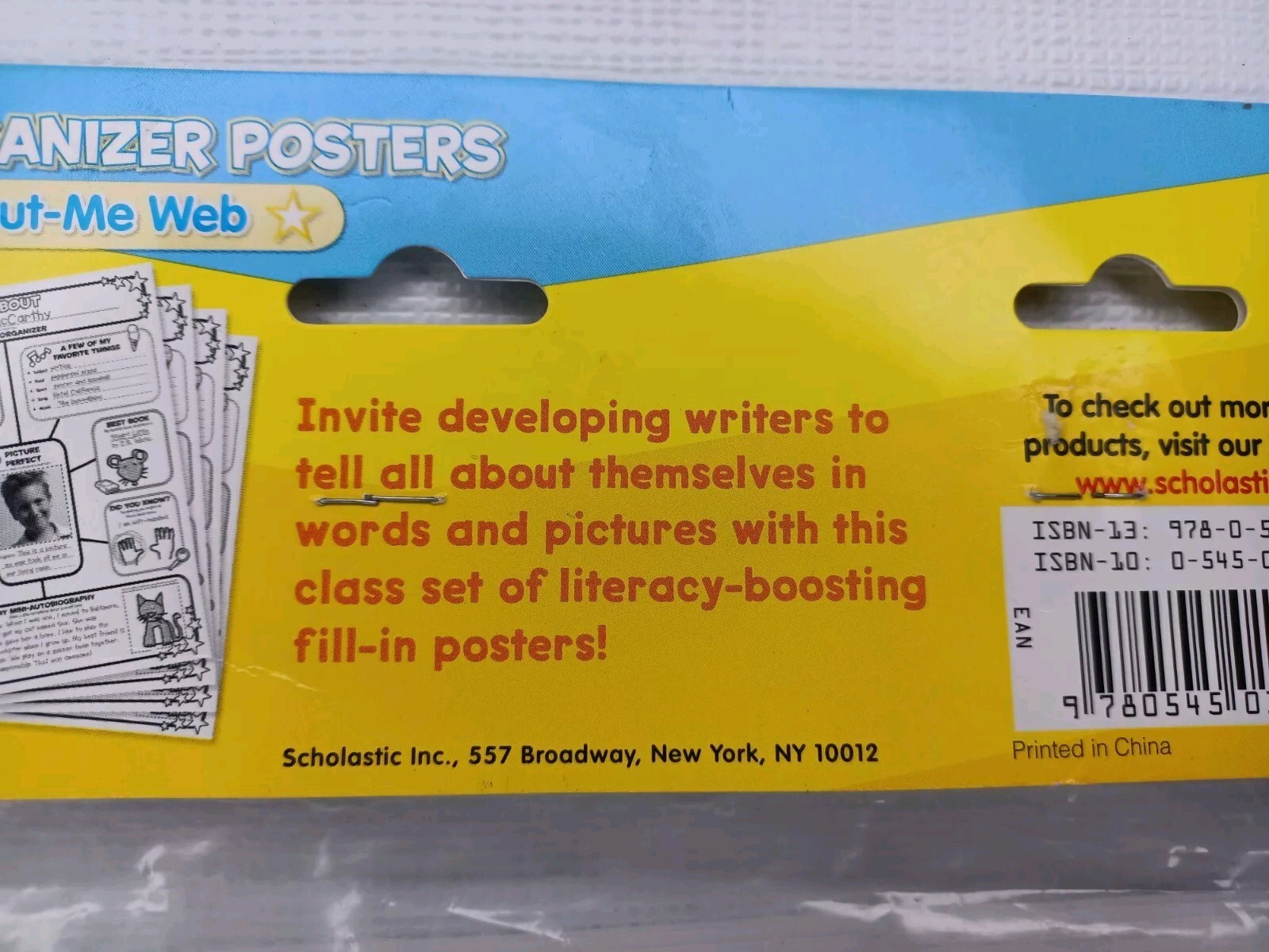 Scholastic Graphic Organizer Posters 30 All about Me Web Teacher Back To School