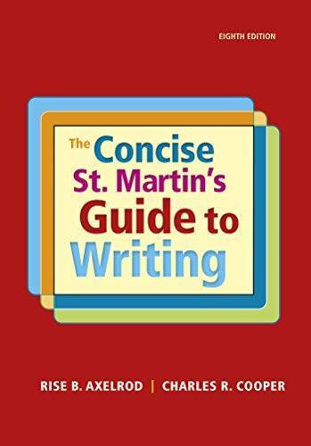 The Concise St. Martin&rsquo;s Guide to Writing – Paperback – VERY GOOD
