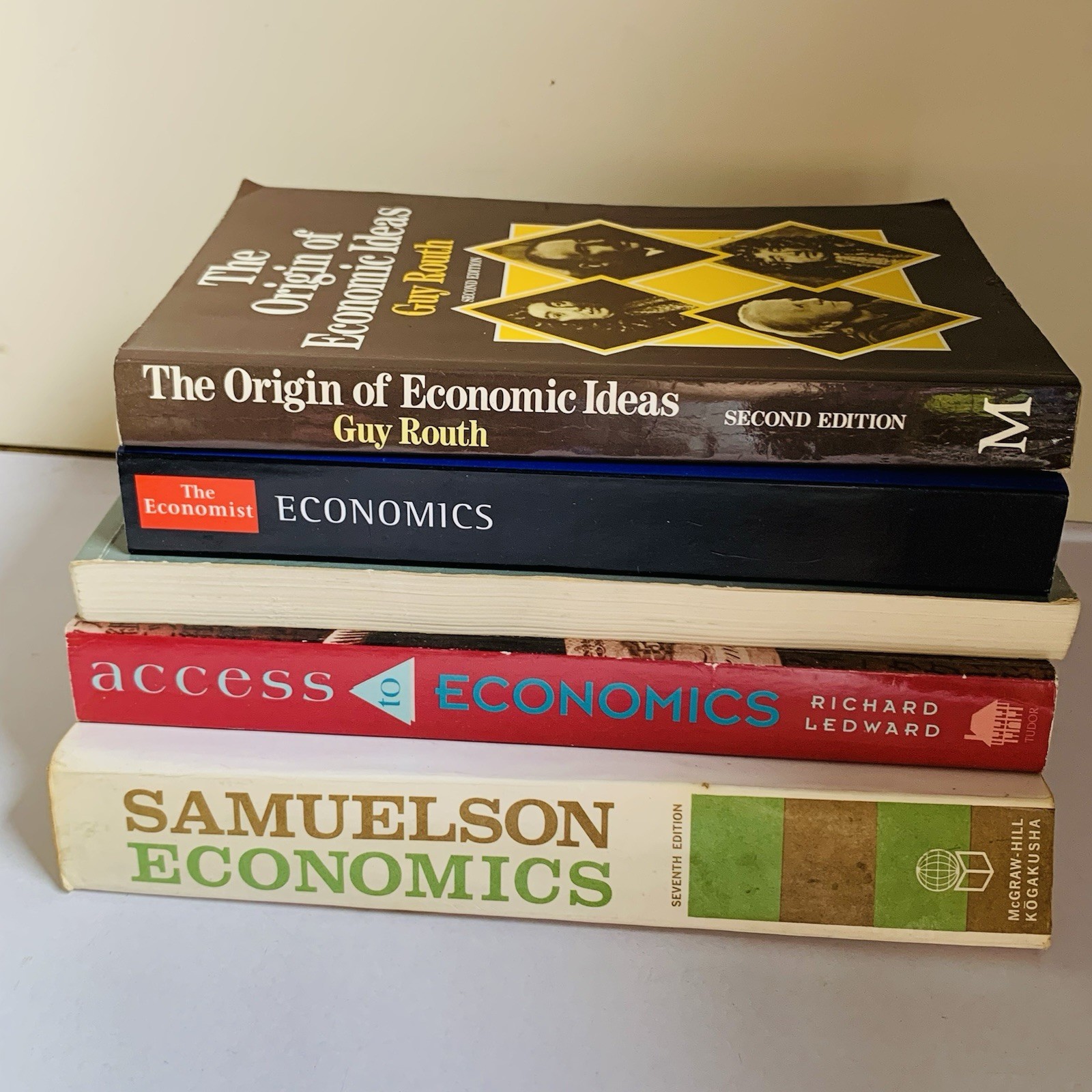 Economics Book Bundle x 5 Mixed Paperback Vintage Lot Samuelson Economist etc