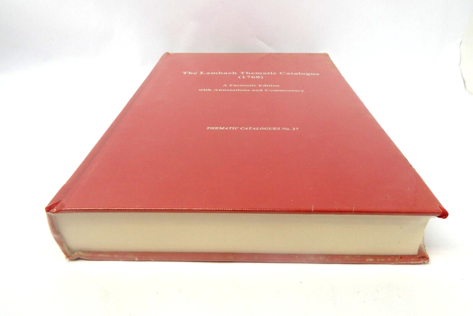 New The Lambach Thematic Catalogue 1768 Facsimile Thematic Catalogues 27 Book