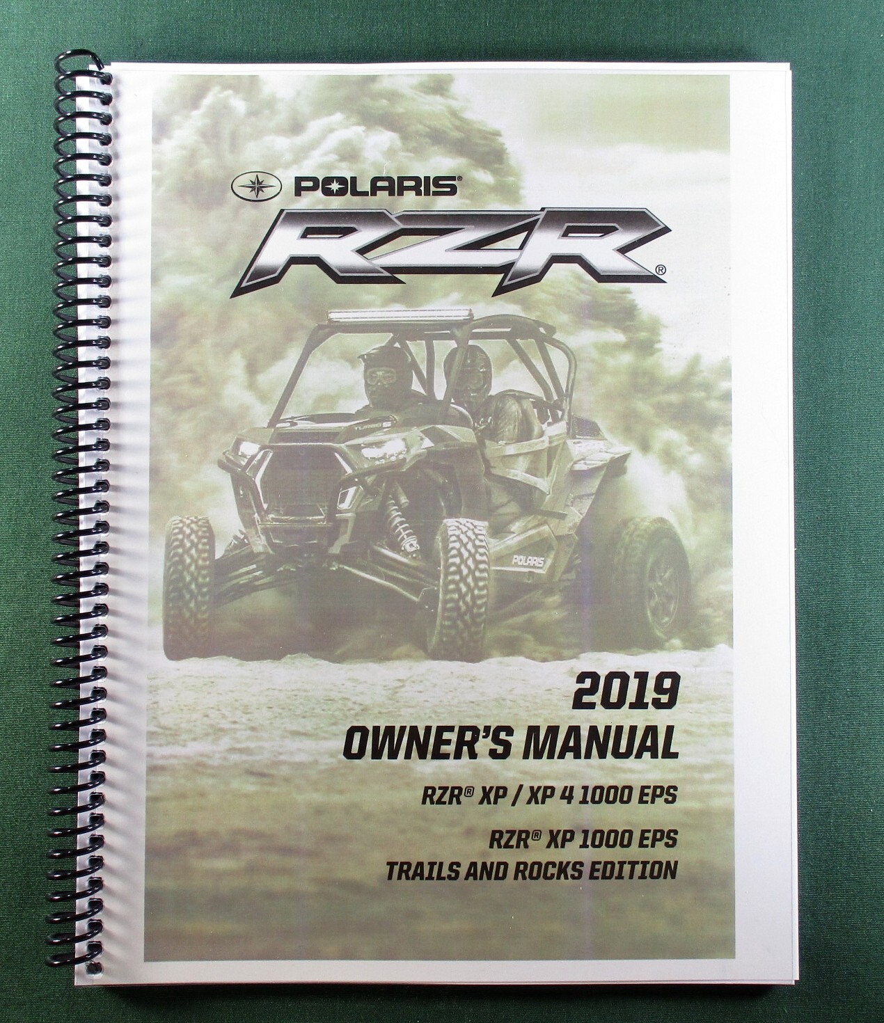 2019 Polaris RZR XP Owner&rsquo;s Manual: 194 Pages Full Color & Protective Covers!