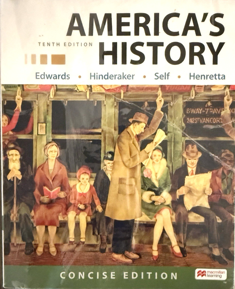 America&rsquo;s History Concise Edition 10th Edition Edwards Hinderaker Self Henretta