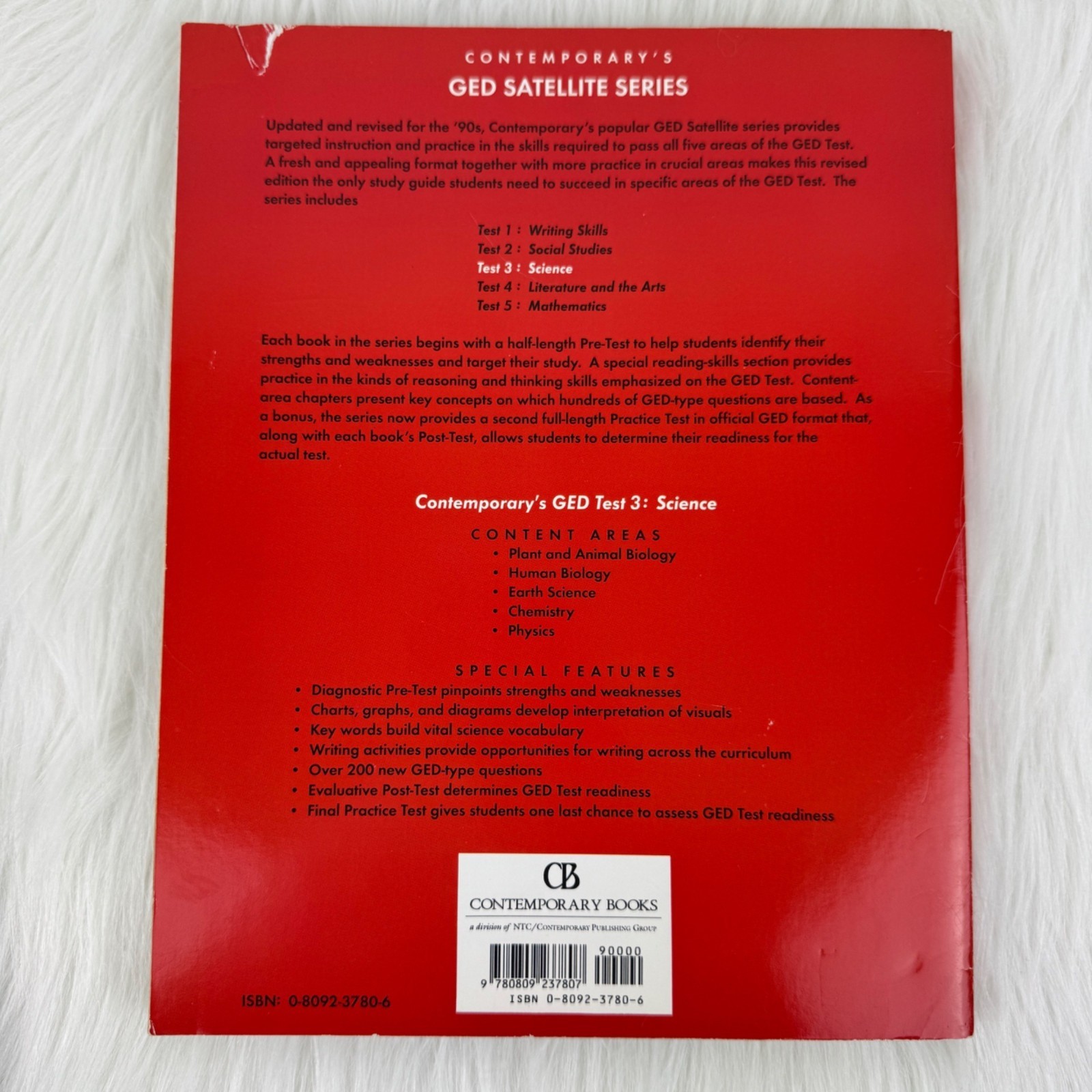 Bundle Lot 3 Contemporary&rsquo;s GED Mathematics 5 Social Studies 2 Science 3 Used Bo