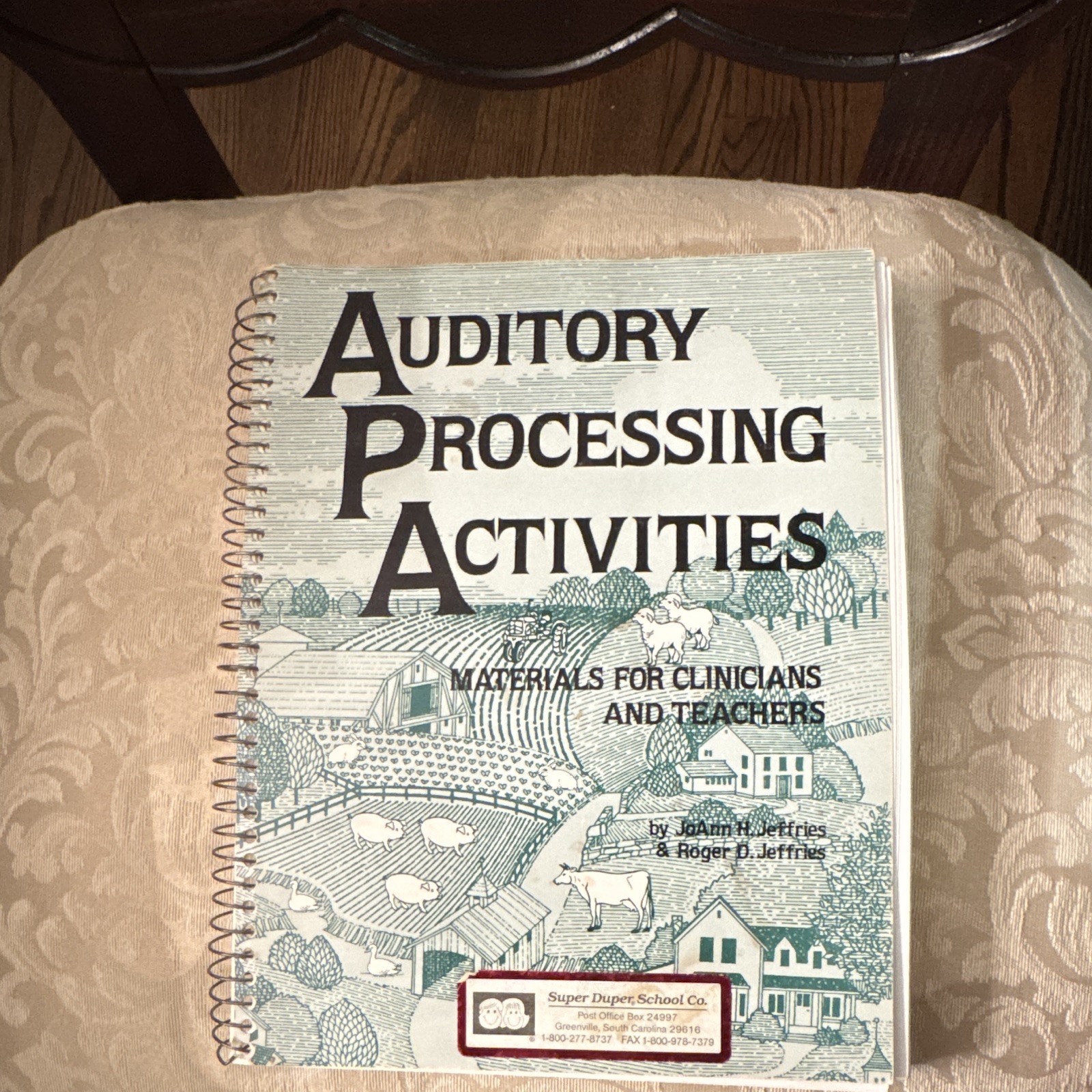 Auditory Processing Activities Spiral Activity Book Clinicians Teachers Jeffries