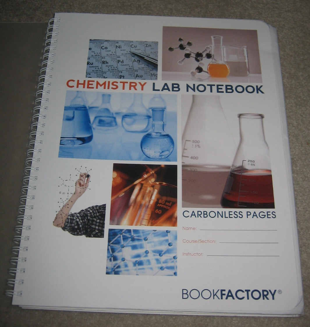 BookFactory Carbonless Chemistry Lab Notebook – 50 Sets of Pages (8.5 » X 11 »)