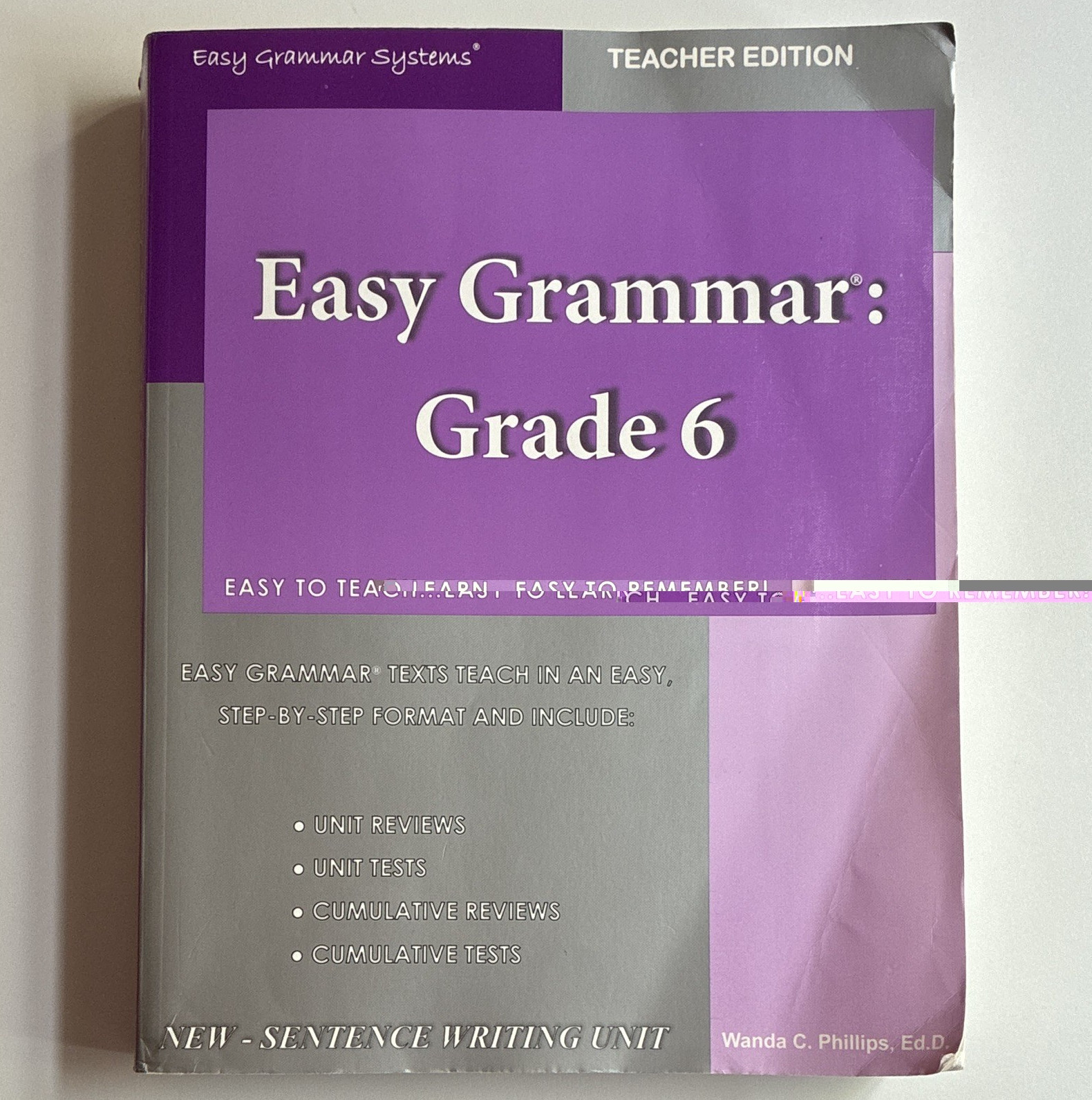Easy Grammar Grade 6 Teacher&rsquo;s Edition by Wanda C. Phillips Paperback 1996