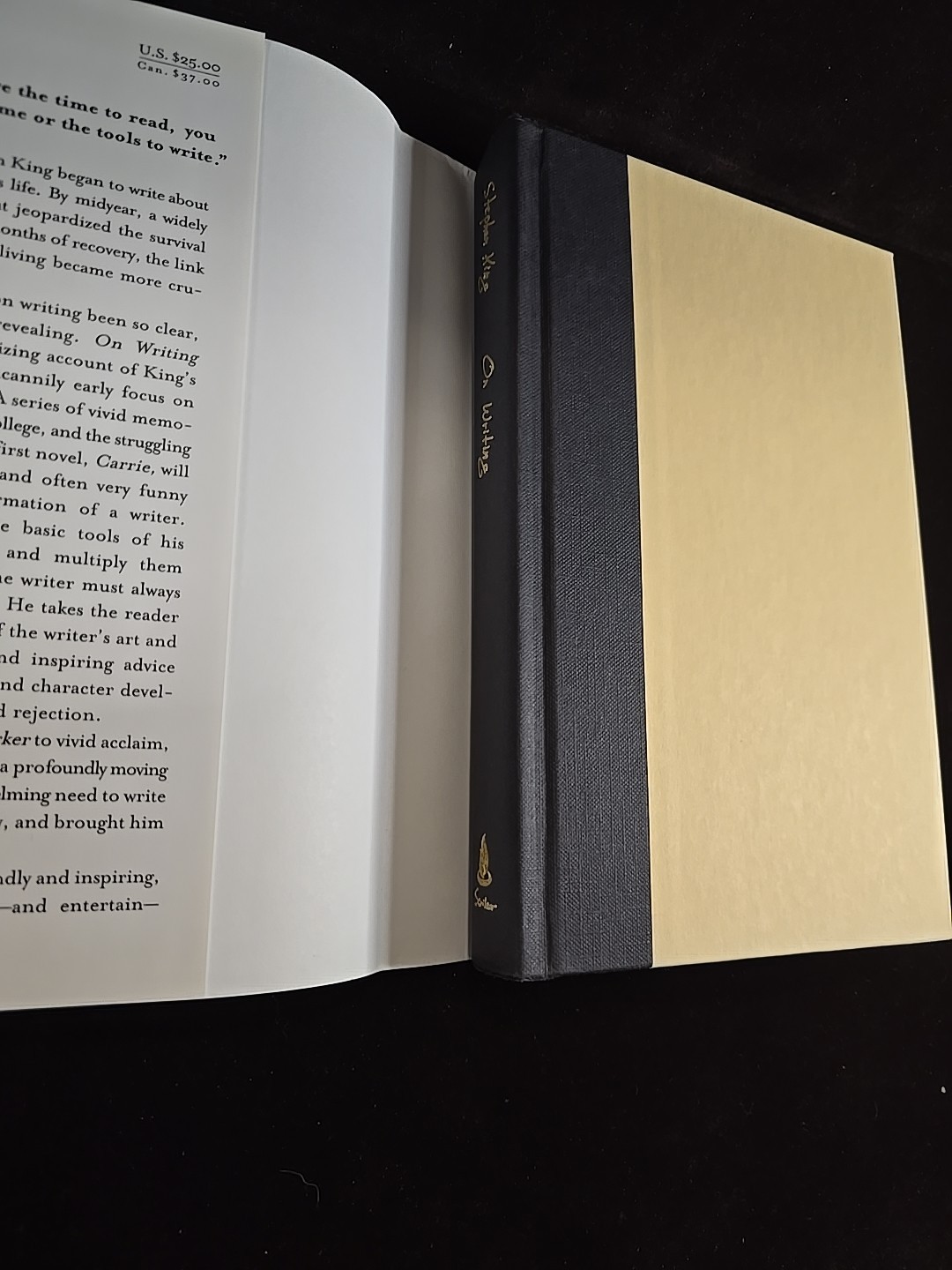On Writing A Memoir of the Craft Stephen King HCDJ 1st Edition 1st Printing