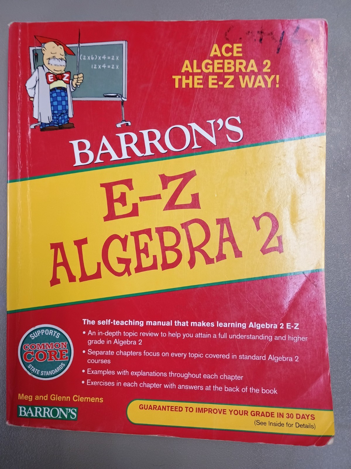 Barron&rsquo;s Easy Way Ser.: E-Z Algebra 2 by Glenn Clemens and Meg Clemens (2012,…