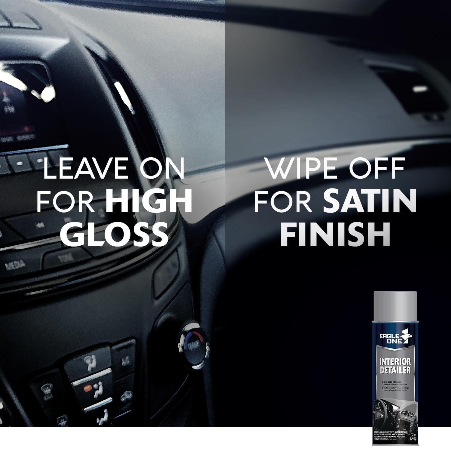 Car Interior Detailer Spray – One Step Cleaner for Cars & Trucks, 12 Oz