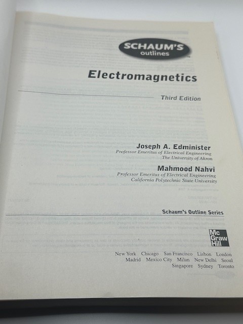 Schaum&rsquo;s Outline of Electromagnetics, Third Edition